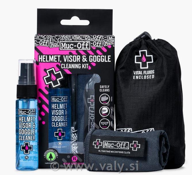Muc-Off čistilo za stekla očal + krpica+ vrečka