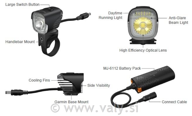 Magicshine sprednja svetilka MJ900S 2.6 Ah LI ON Akku-1500Lm
