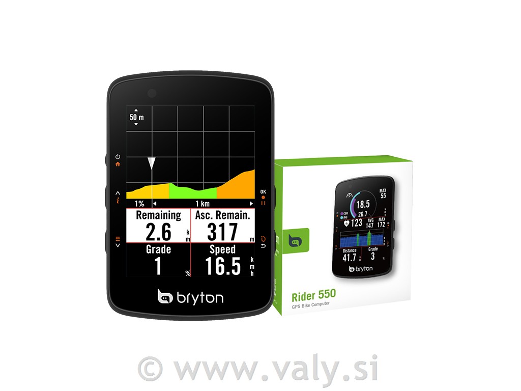 Bryton kolesarski števec Bryton Rider 550 E USB-C
