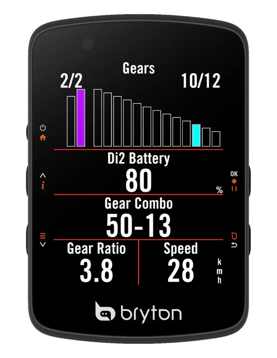 Bryton kolesarski števec Bryton Rider 550 E USB-C