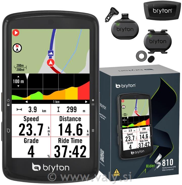 Bryton kolesarski števec Bryton Rider S810 s senzorji