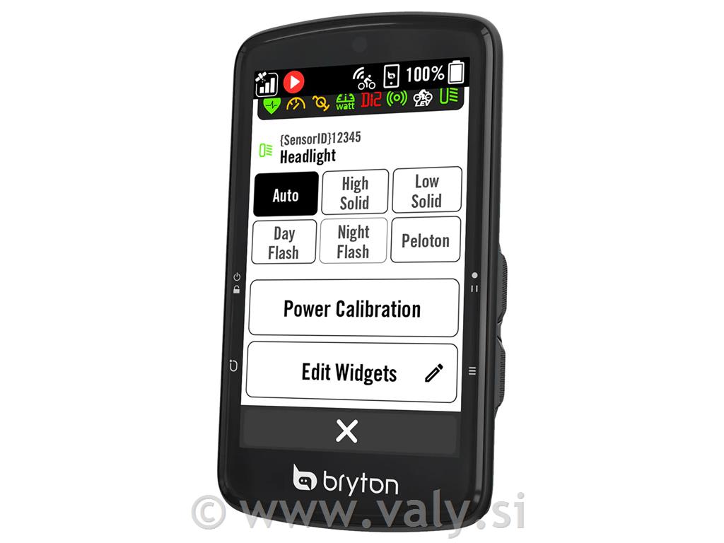 Bryton kolesarski števec Bryton Rider S810 s senzorji