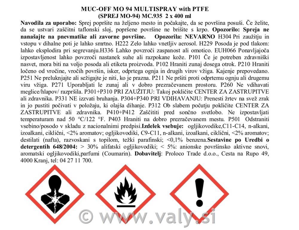 Muc-Off teflonski sprej MO-94 400ml