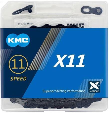 KMC veriga X11silver black 114 členov