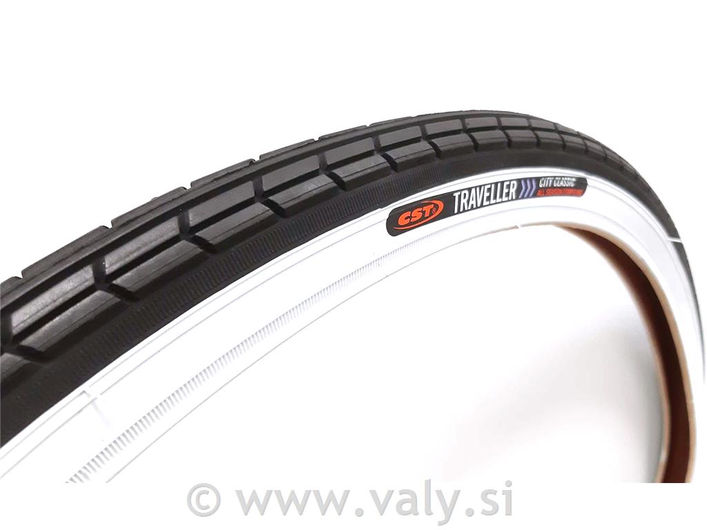 CST plašč za kolo 26x1 3/8 (37-590) črn bel rob
