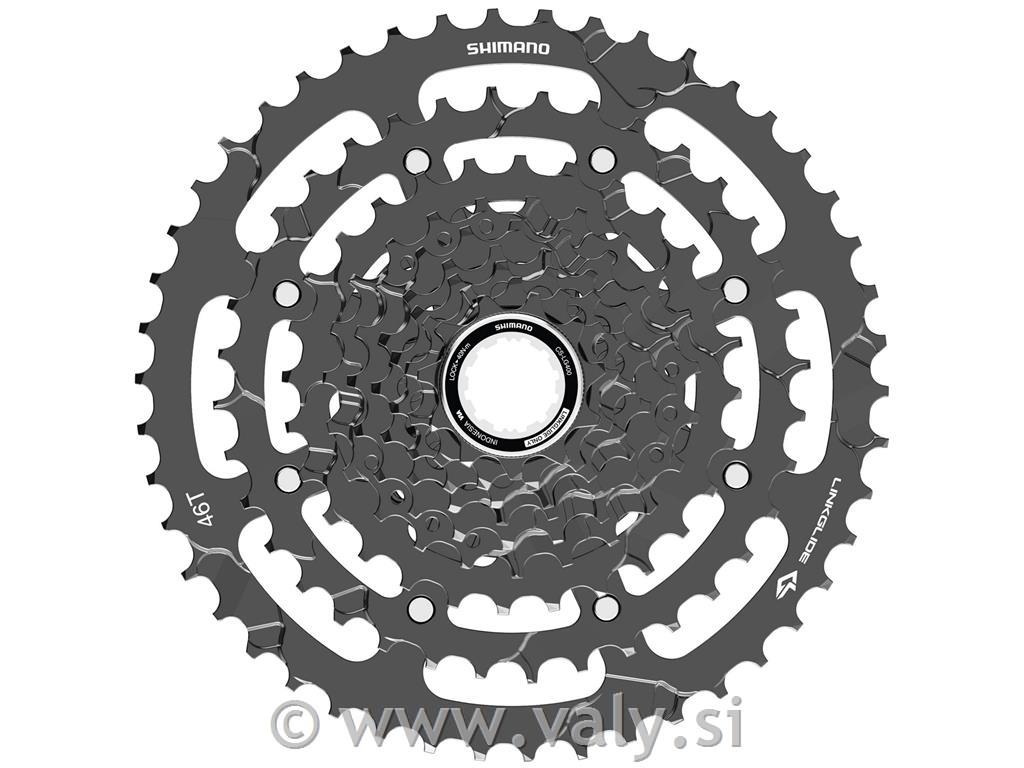Shimano verižnik CS-LG400-9 LinkGlide 11-46 9 prestav