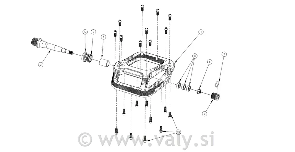 Nadomestni pini za flat pedala OneUp Wave