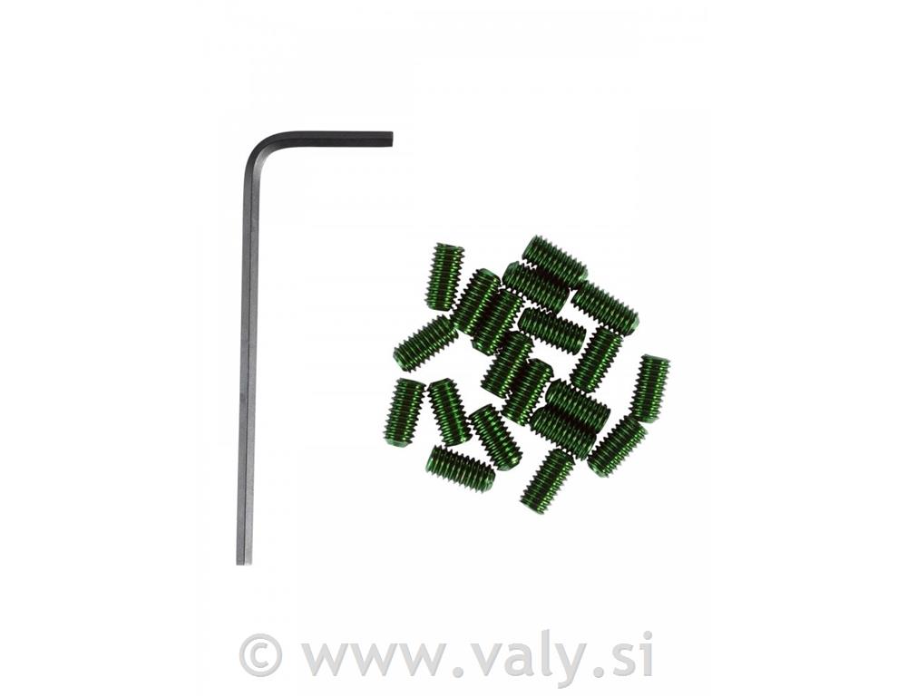 Nadomestni pini za flat pedala M4x8mm zelena