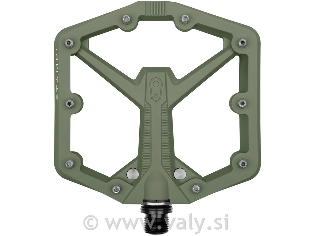 Crank Brothers flat pedala Stamp 1 small&large GEN 2 zelena