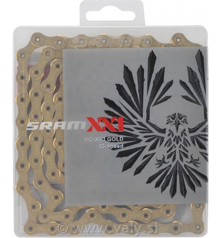 Sram veriga za kolo PC-XX1 EAGLE 12 prestav zlata
