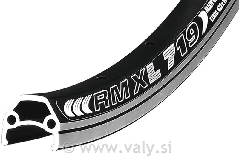 Remerx dvostenski obroč 24" črn 32 lukenj