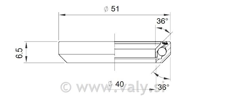 FSA krmilni ležaj 1,5" TH-072 (MR006) ACB