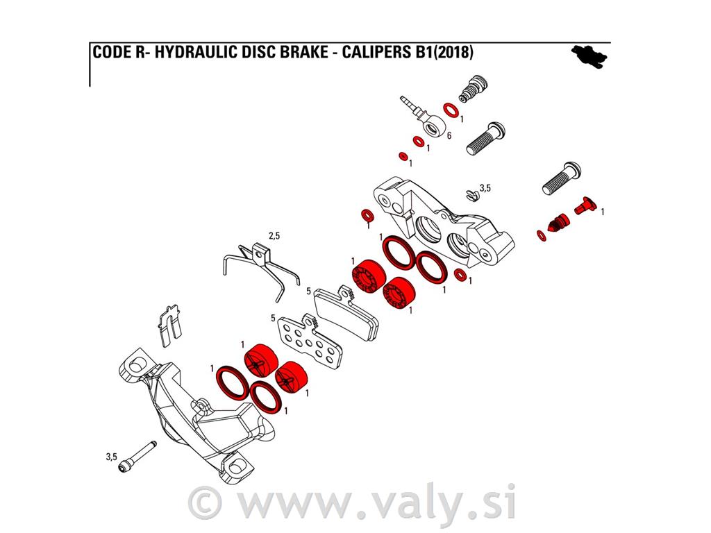 Sram zavorni batki Code R B1/RSC A1