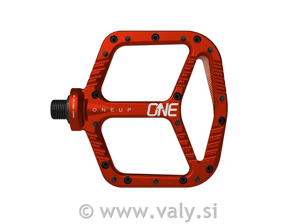 OneUp flat pedala aluminij rdeča