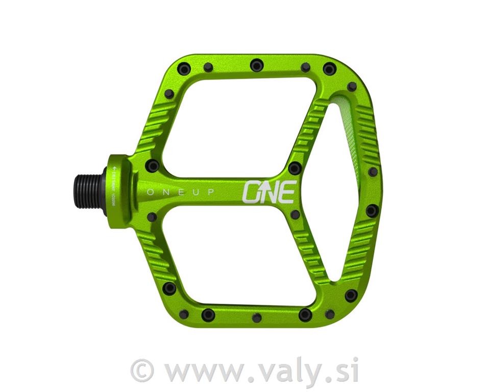 OneUp flat pedala aluminij zelena