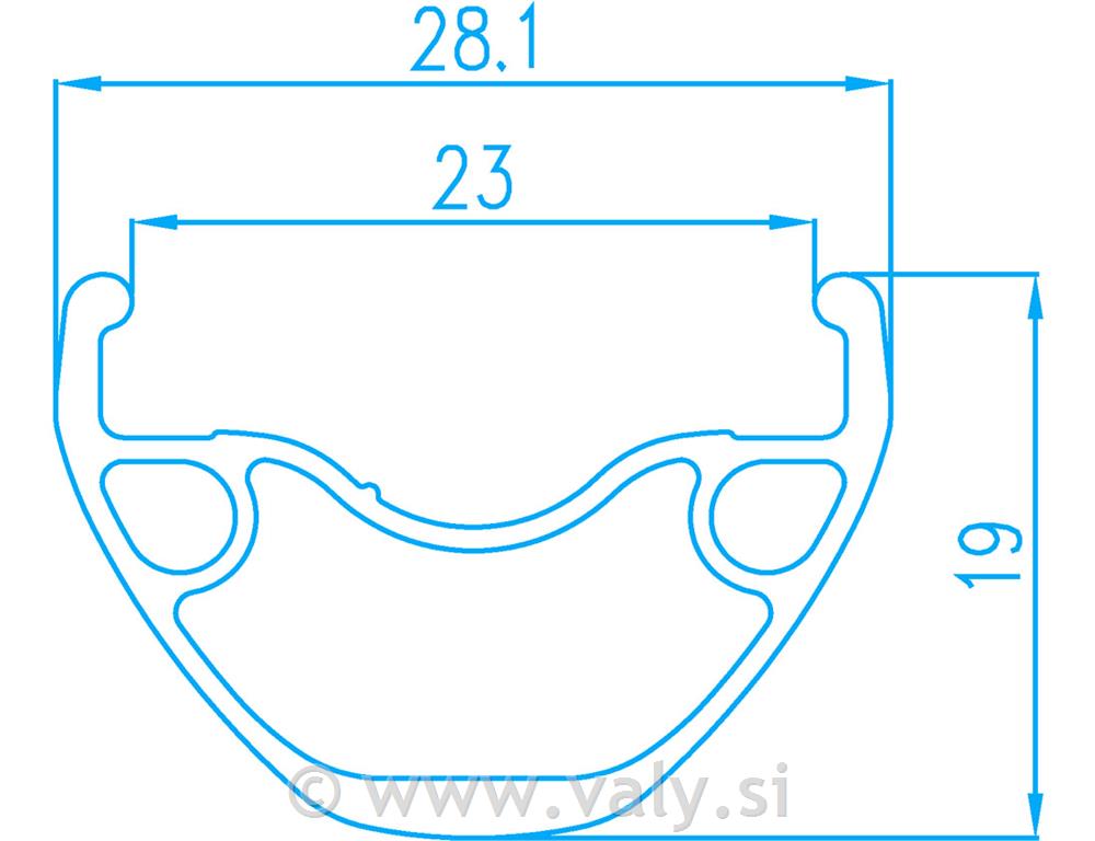 Alexrims obroč EX23 29" Disc 36L