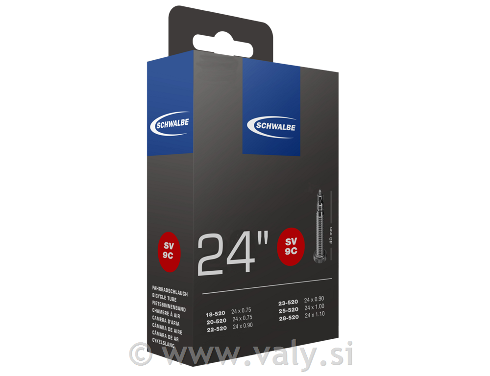Schwalbe zračnica SV 9C 18/28-520 francoski / presta ventil