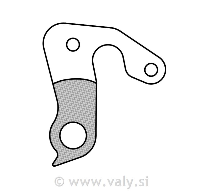 Nosilec menjalnika GH-157 za kolesa Scott