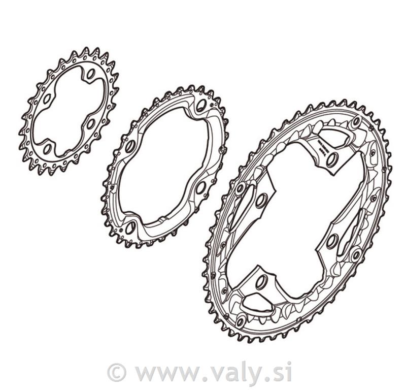 Shimano verižnik 24 zob za gonilko Deore FC-T551 3x10