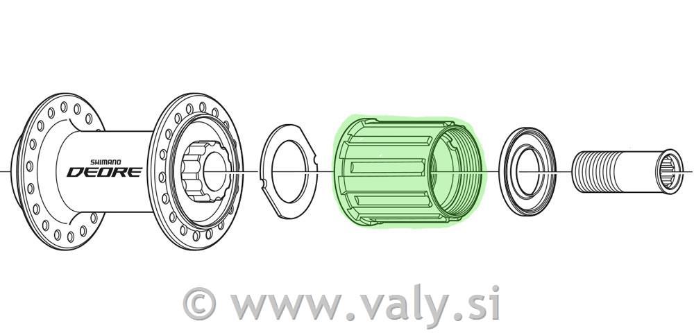 Shimano glava zadnjega verižnika Deore FH-M590