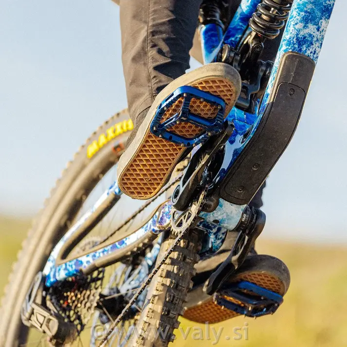 OneUp flat pedala Wave temno zelena