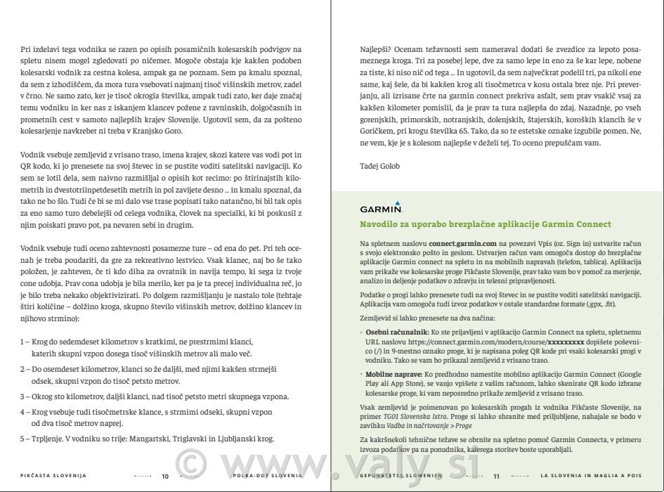 Pikčasta Slovenija kolesarski vodnik Tadej Golob