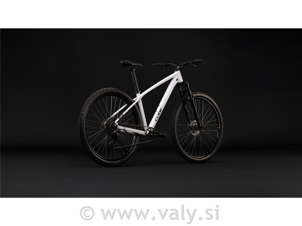 Cube gorsko kolo AIM ONE bela (metallicwhite´n´black)