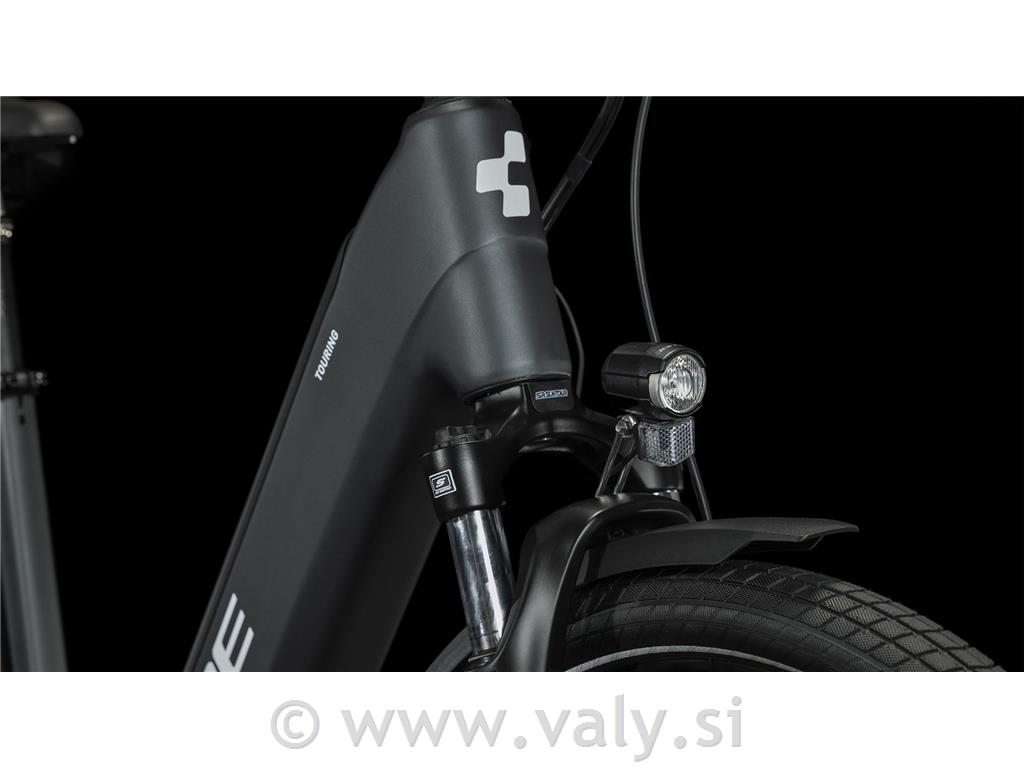 Cube žensko kolo Touring Hybrid ONE 500 EE siva bela