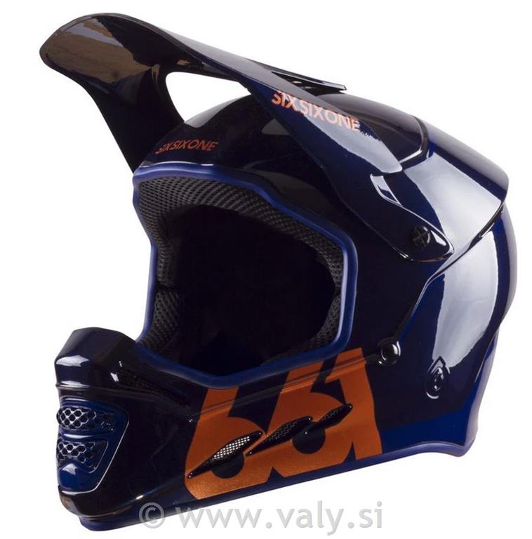 661 full face čelada Reset Midnight Copper modra oranžna