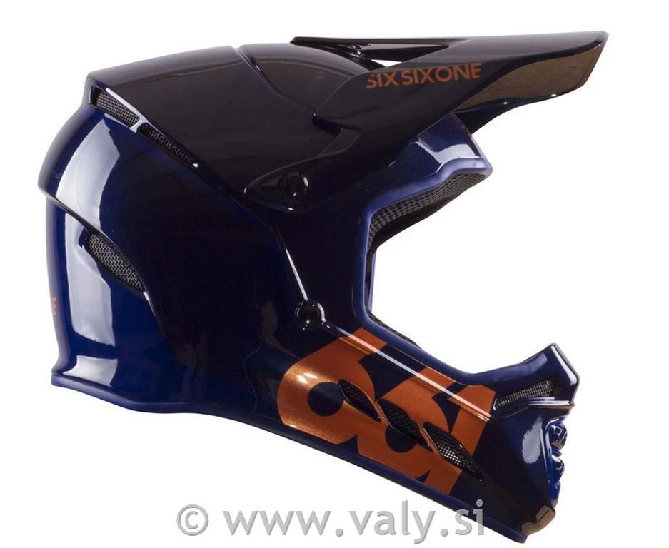 661 full face čelada Reset Midnight Copper modra oranžna