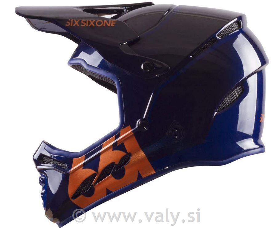 661 full face čelada Reset Midnight Copper modra oranžna