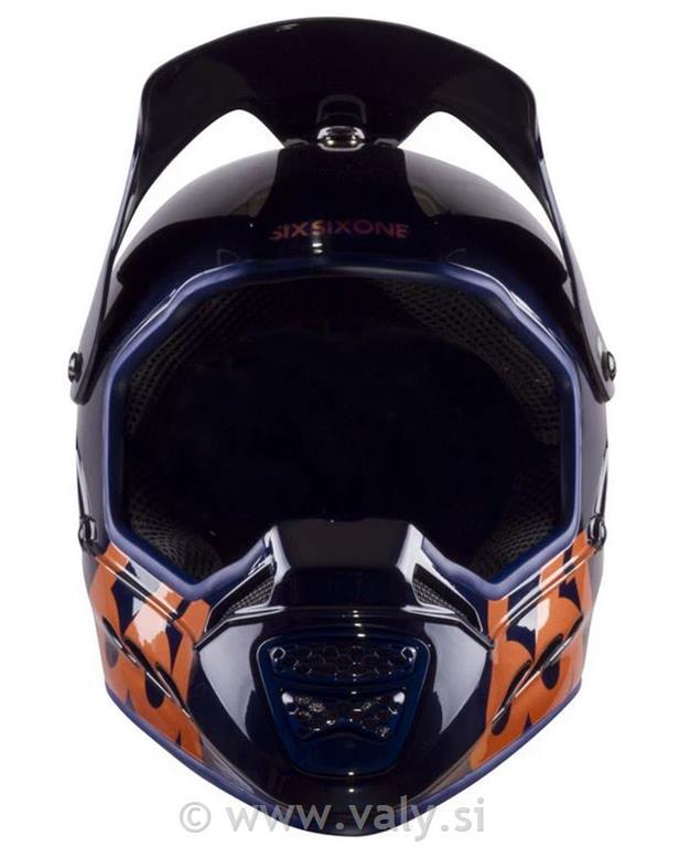 661 full face čelada Reset Midnight Copper modra oranžna