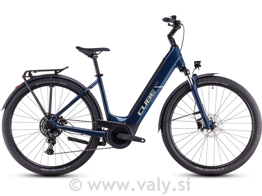 Cube žensko električno kolo Touring Hybrid ONE 625 EE modra