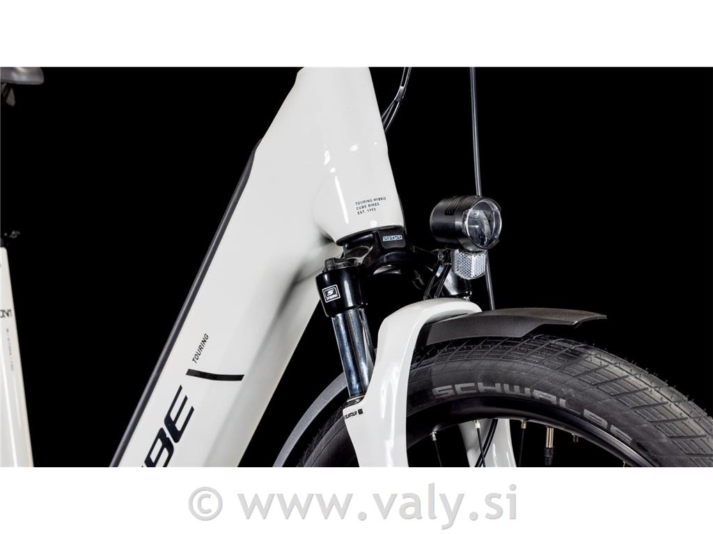 Cube žensko električno kolo Touring Hybrid ONE 500 EE bela