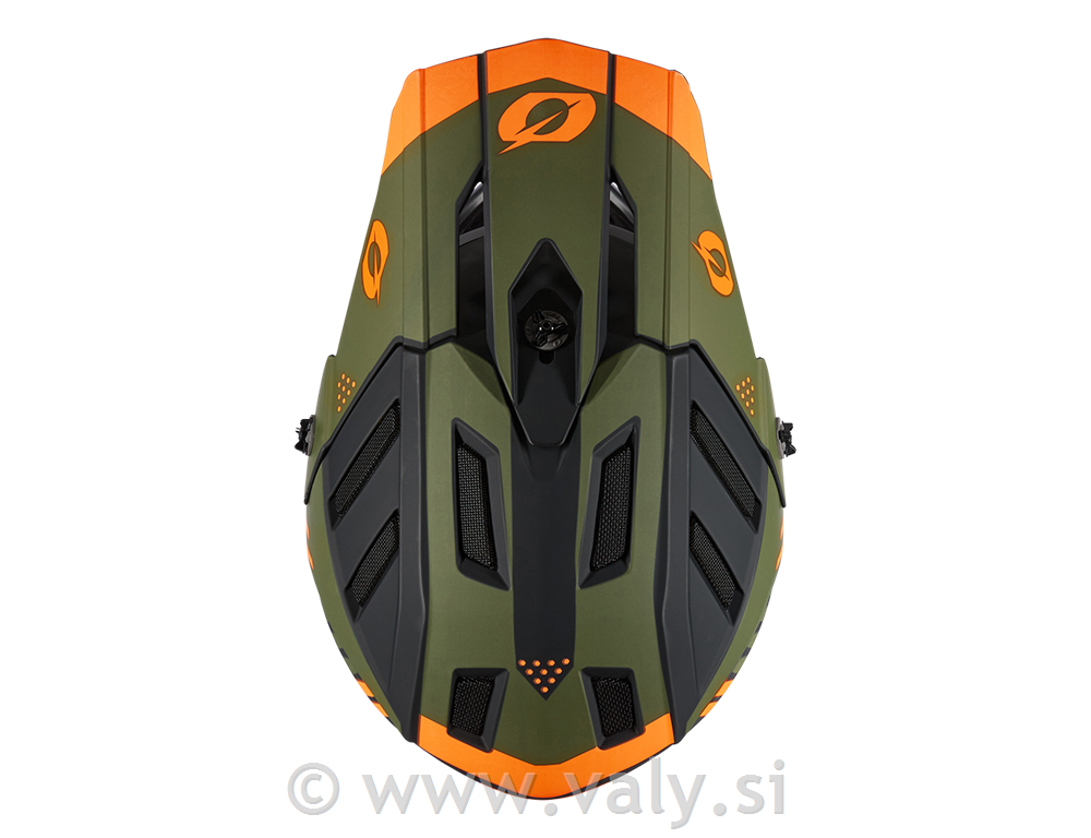 O`Neal čelada Backflip STRIKE črna-oranžna-zelena