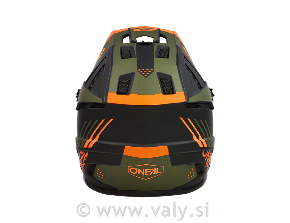 O`Neal čelada Backflip STRIKE črna-oranžna-zelena