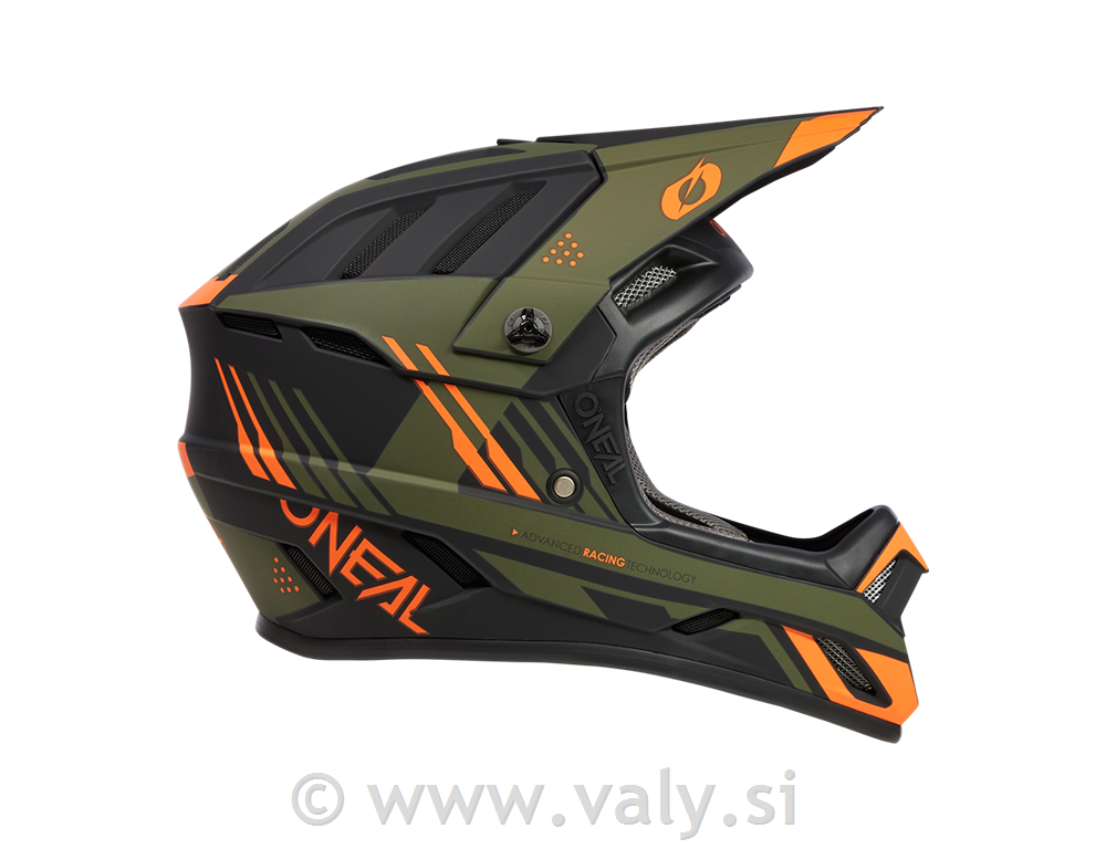 O`Neal čelada Backflip STRIKE črna-oranžna-zelena