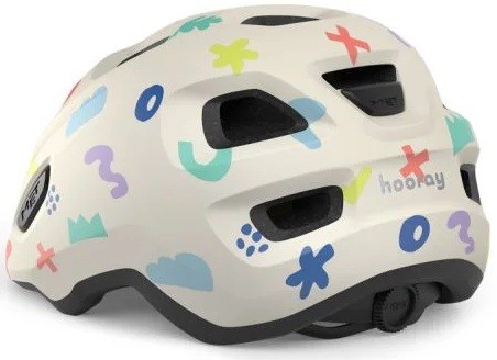 Met čelada HOORAY otroška bela ikone