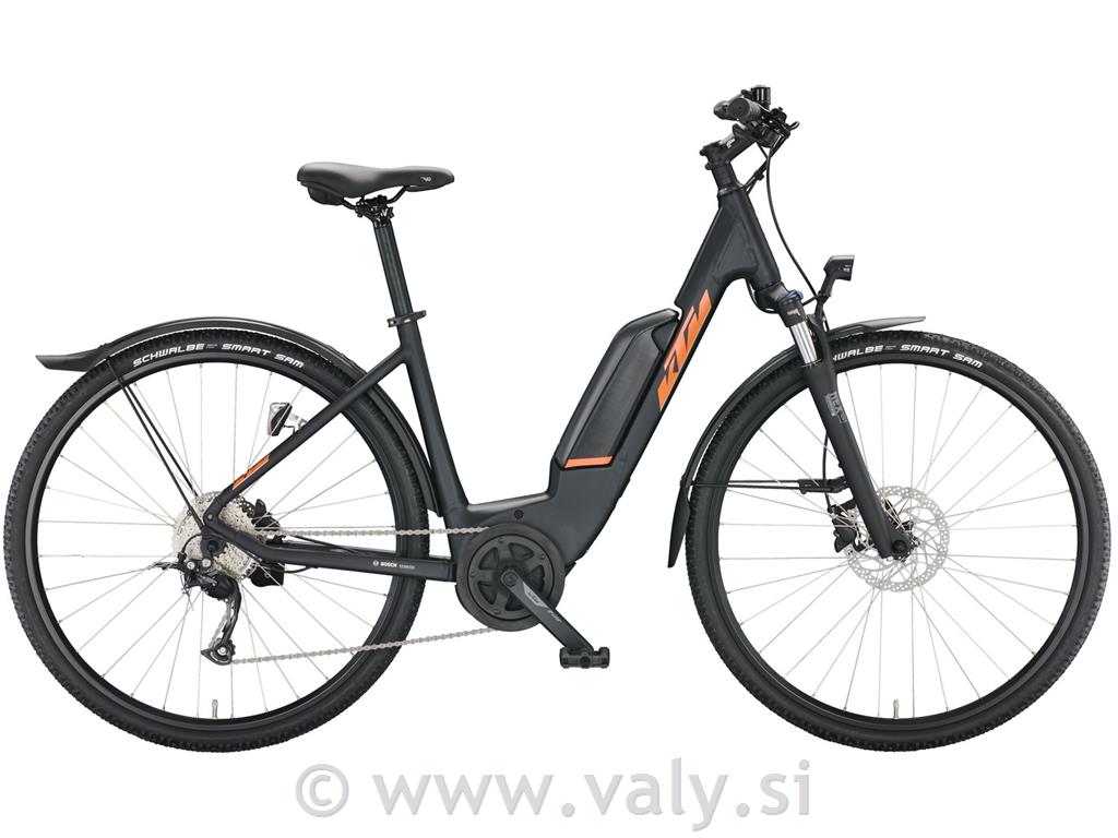 KTM električno kolo Macina Cross Street P510 US črna oranžna