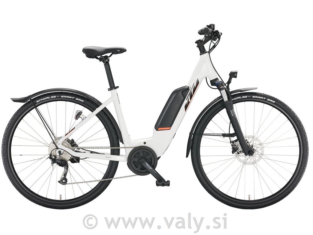 KTM električno kolo Macina Cross P510 Street US bela črna