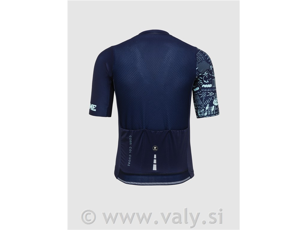 Pissei kratka majica Prime modra "Blue/Lettering"