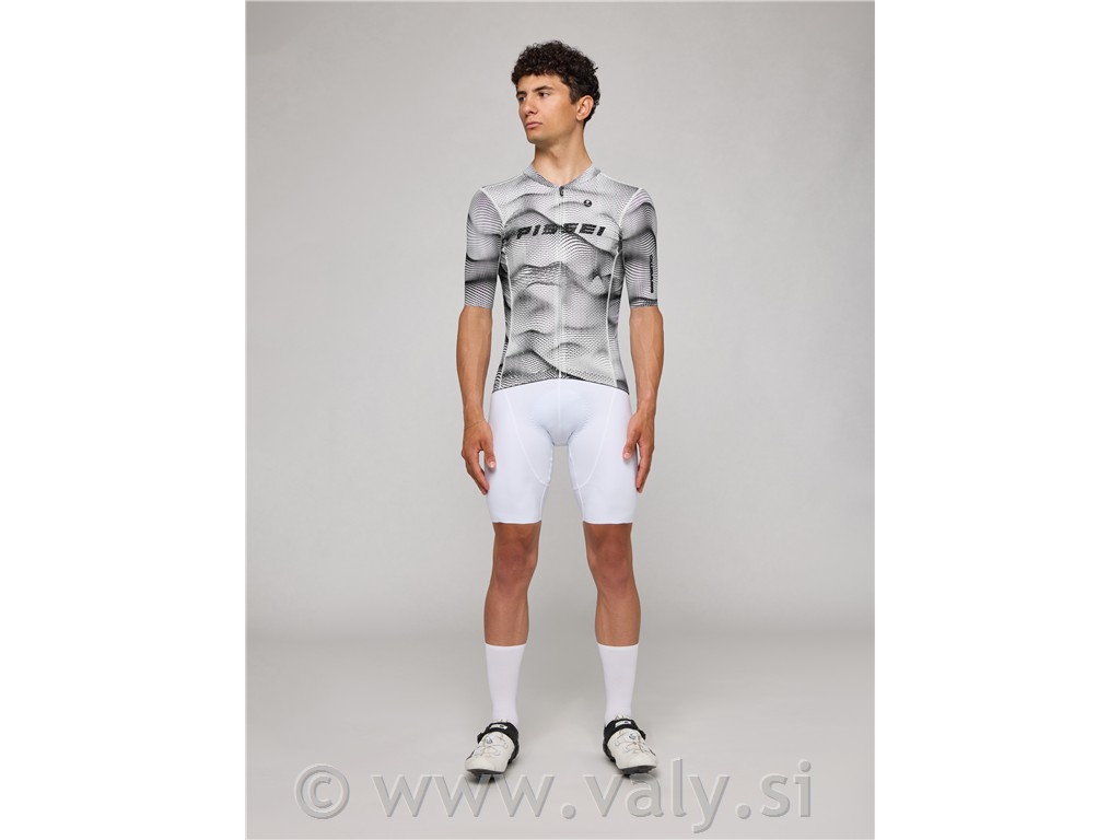 Pissei majica Sanremo kratka majica bela - črna