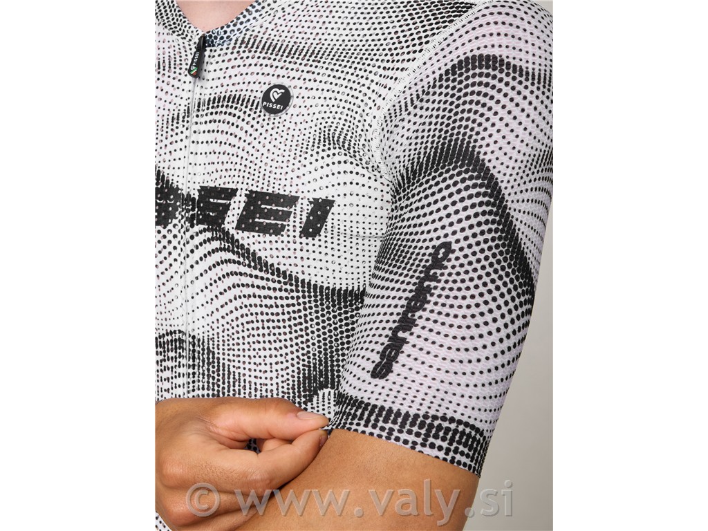 Pissei majica Sanremo kratka majica bela - črna