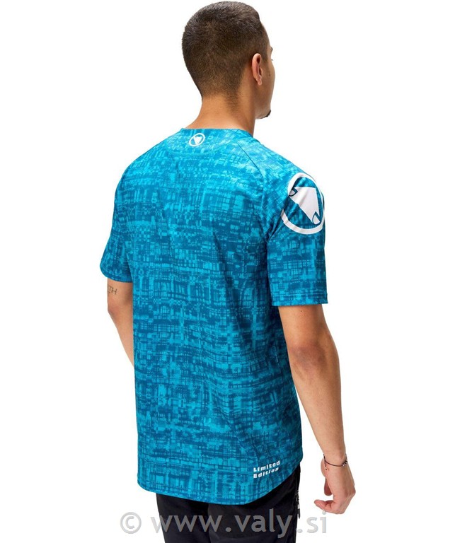 Endura kolesarska majica Grid LTD Printed S/S modra