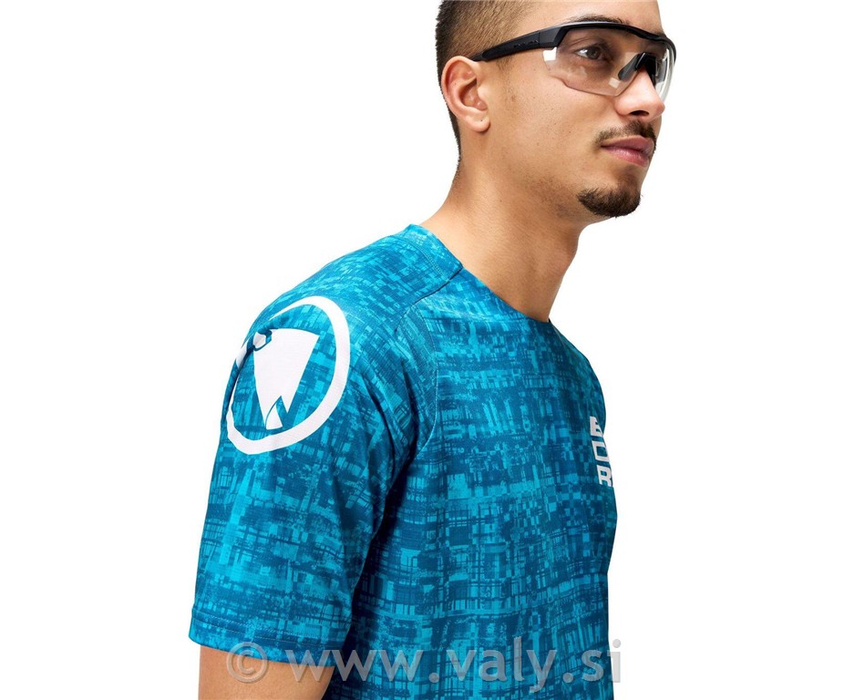 Endura kolesarska majica Grid LTD Printed S/S modra
