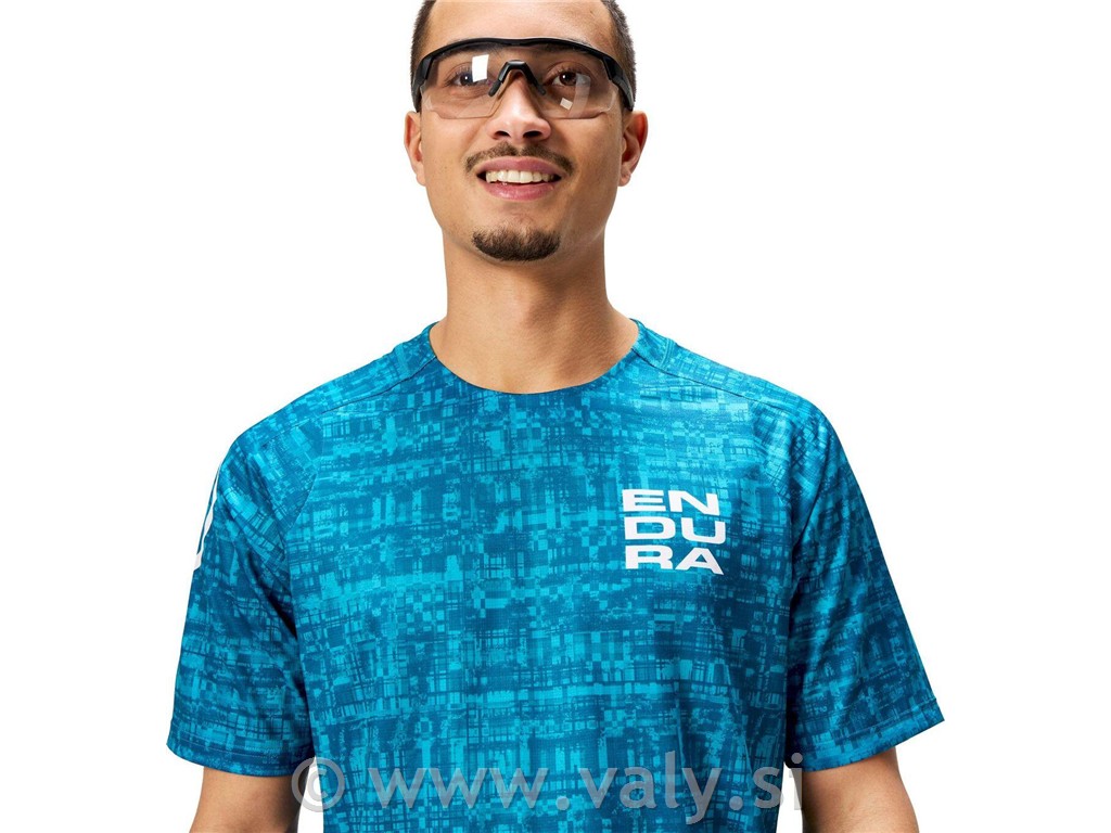 Endura kolesarska majica Grid LTD Printed S/S modra