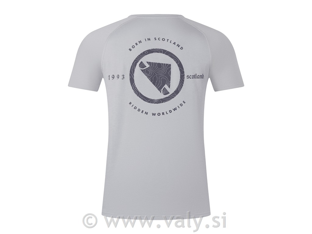 Endura kratka kolesarska majica LOOP S/S Tech Tee siva