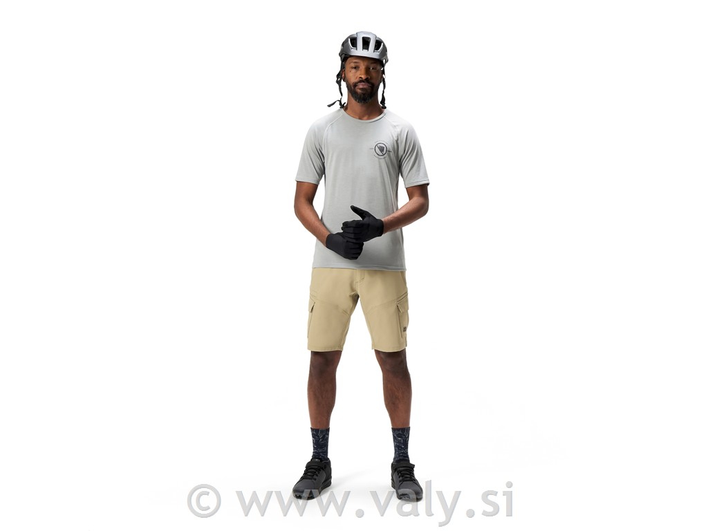 Endura kratka kolesarska majica LOOP S/S Tech Tee siva