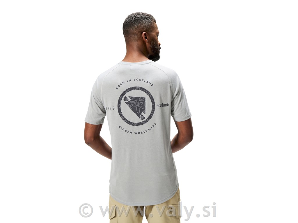 Endura kratka kolesarska majica LOOP S/S Tech Tee siva