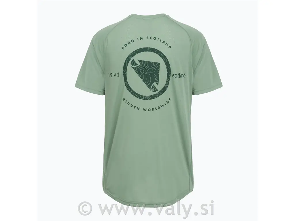 Endura kratka kolesarska majica LOOP S/S Tech Tee zelena
